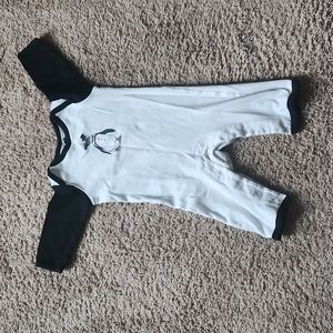 Hudson Baby baby girl's cotton coveralls white black 18 months